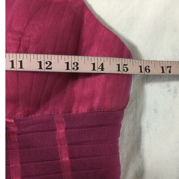 PERFECT PROM SZ 4 S Magenta Tulle Sweetheart Bustier formal party Dress NWT B105 - Picture 6 of 9